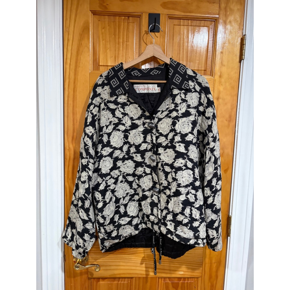 Vintage Componix Art To Wear Jacket 90s Avant Garde Floral Lagenlook Size 14
